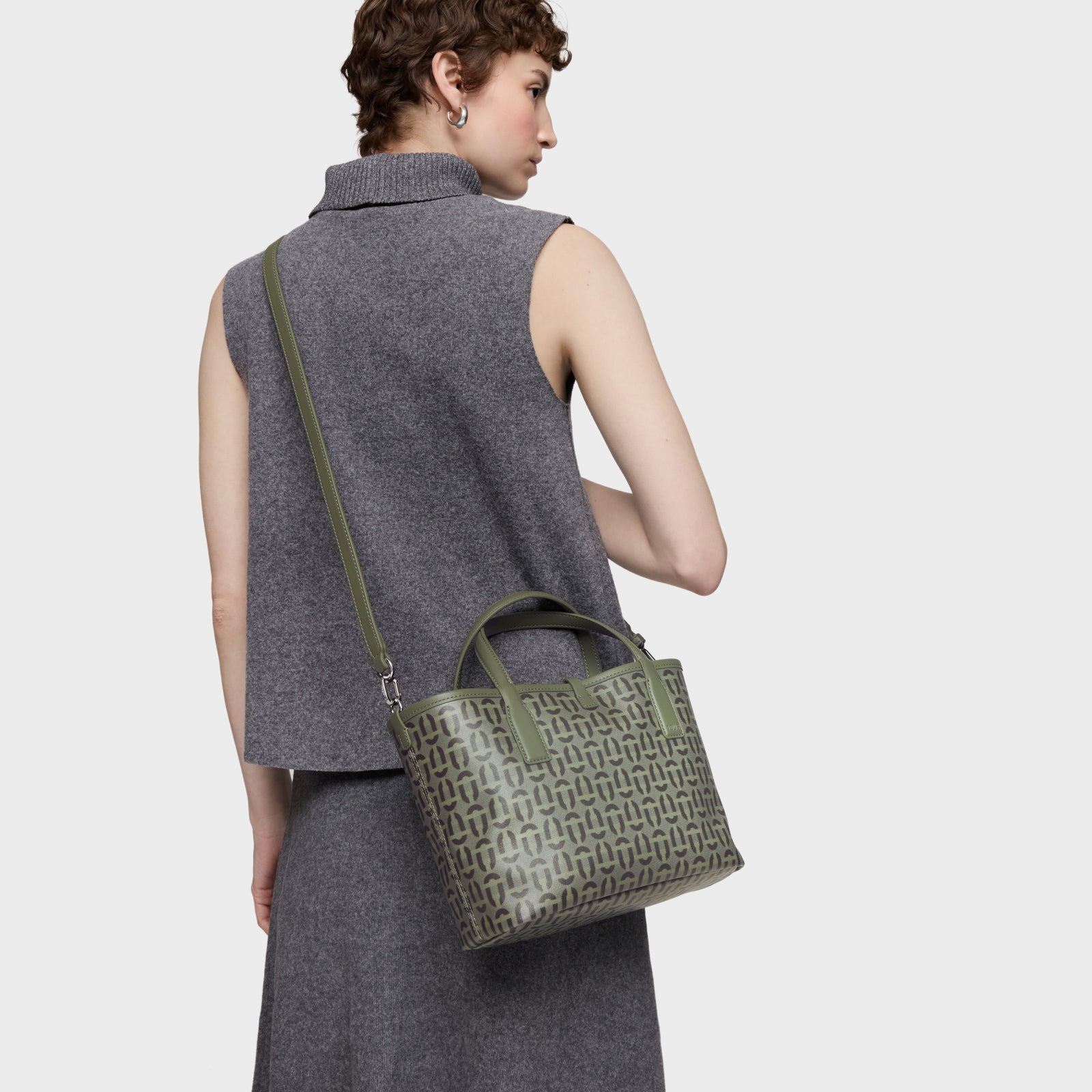 טואוס תיק יד Manifesto Double Way בצבע חאקי