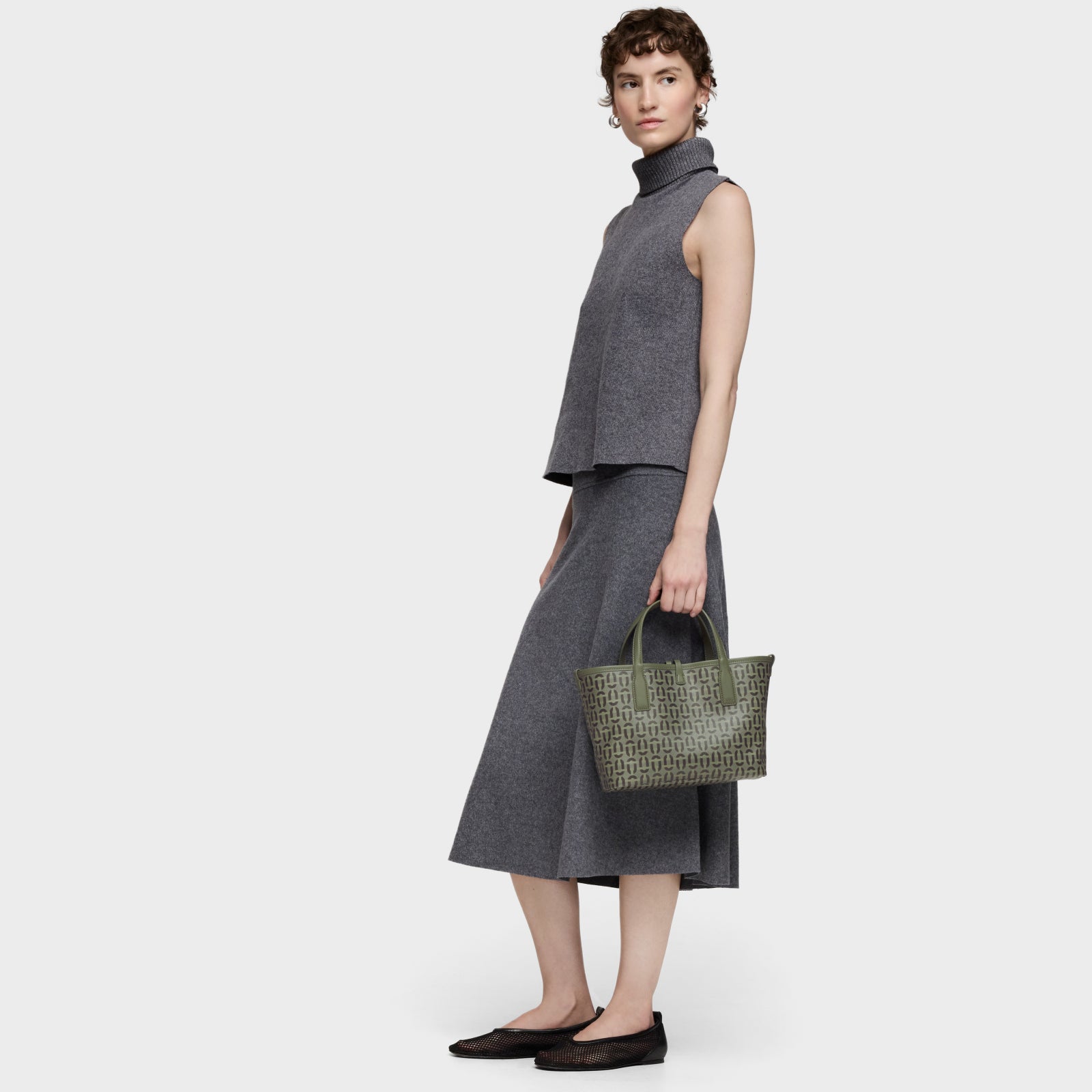 טואוס תיק יד Manifesto Double Way בצבע חאקי