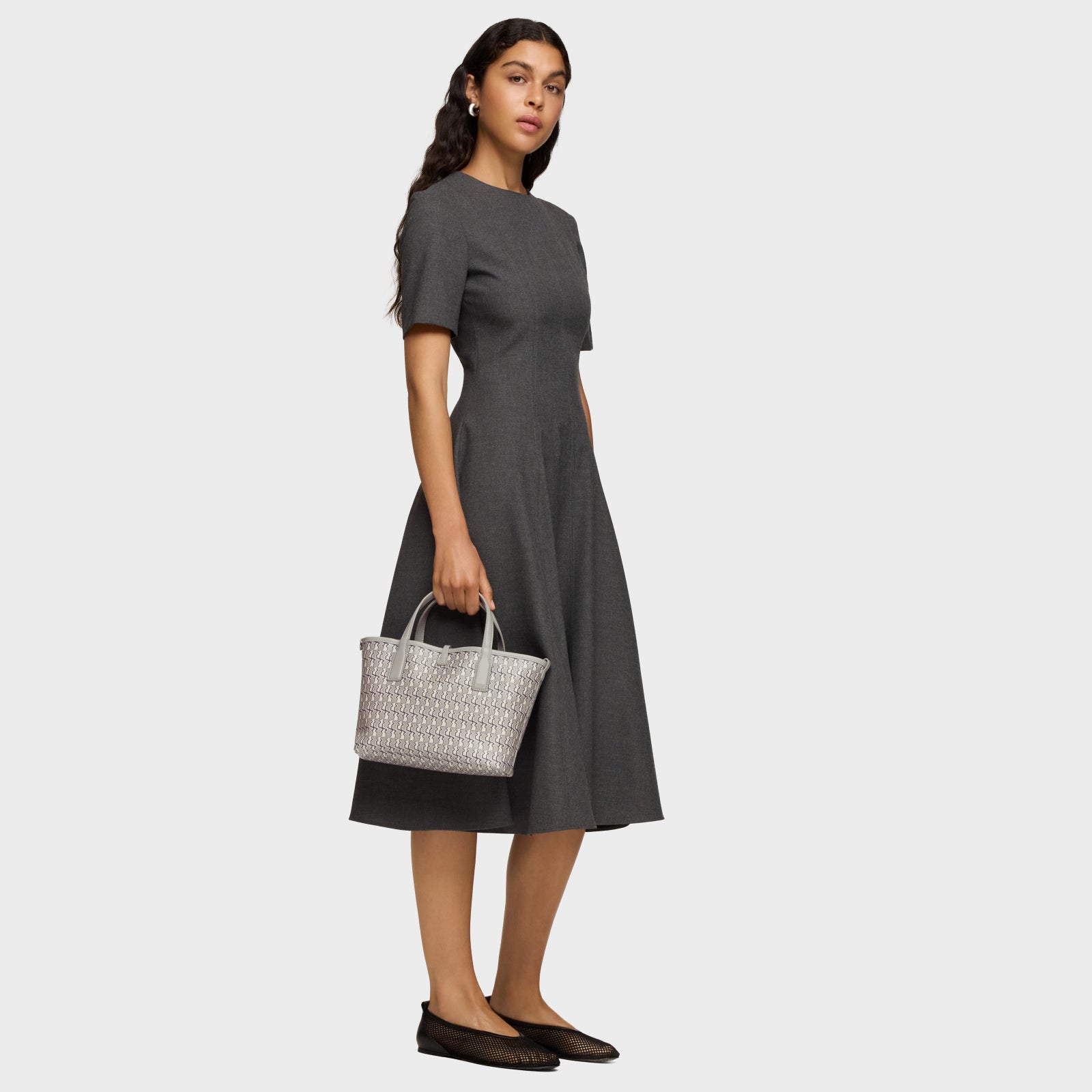 טואוס תיק יד Manifesto Double Way בצבע אפור