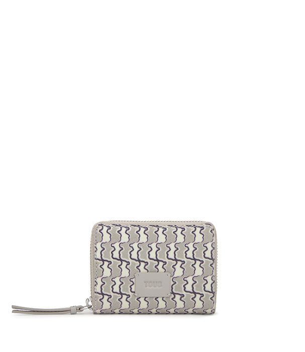 טואוס ארנק מטבעות Double Way Bear בצבע אפור