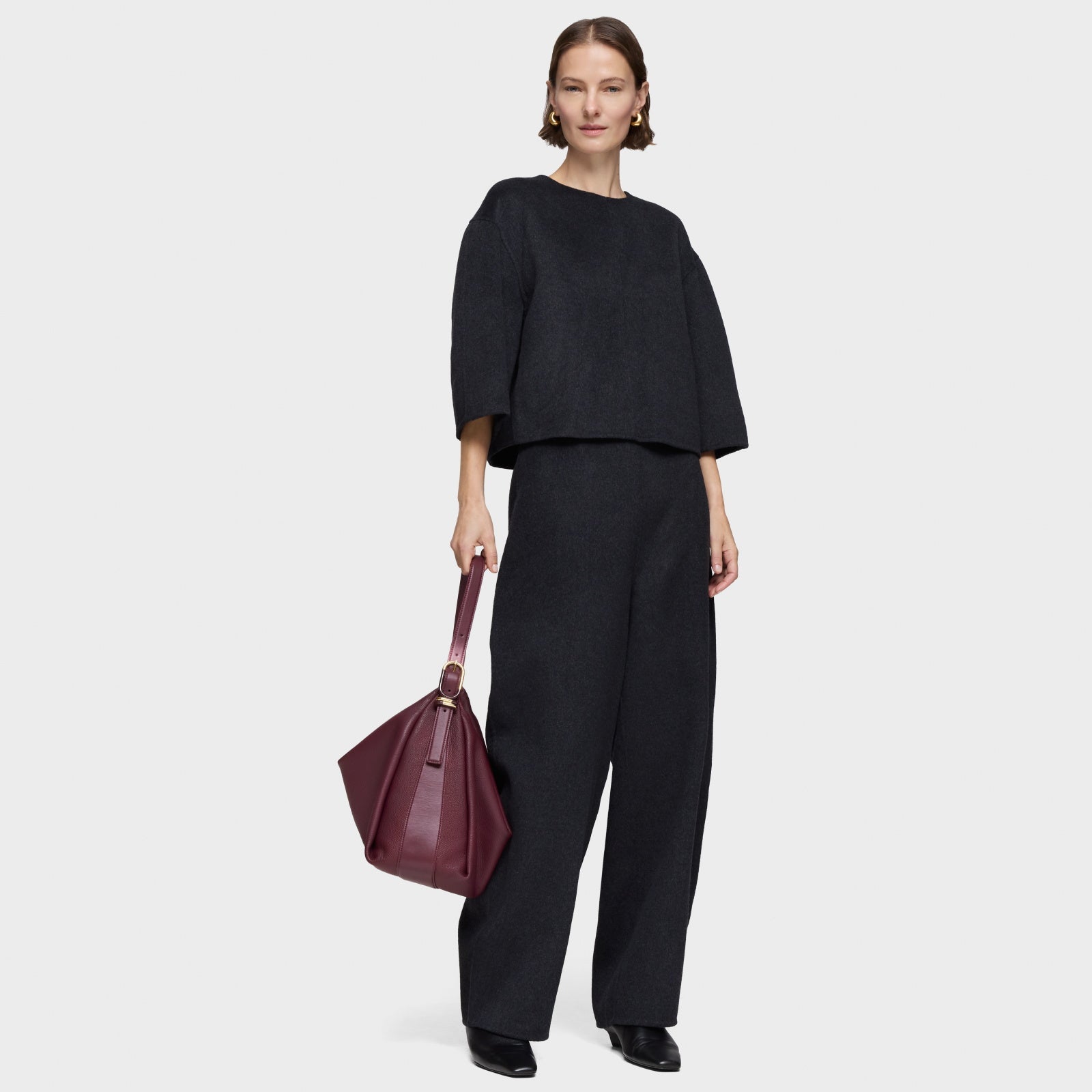 טואוס תיק כתף Fold בצבע בורדו