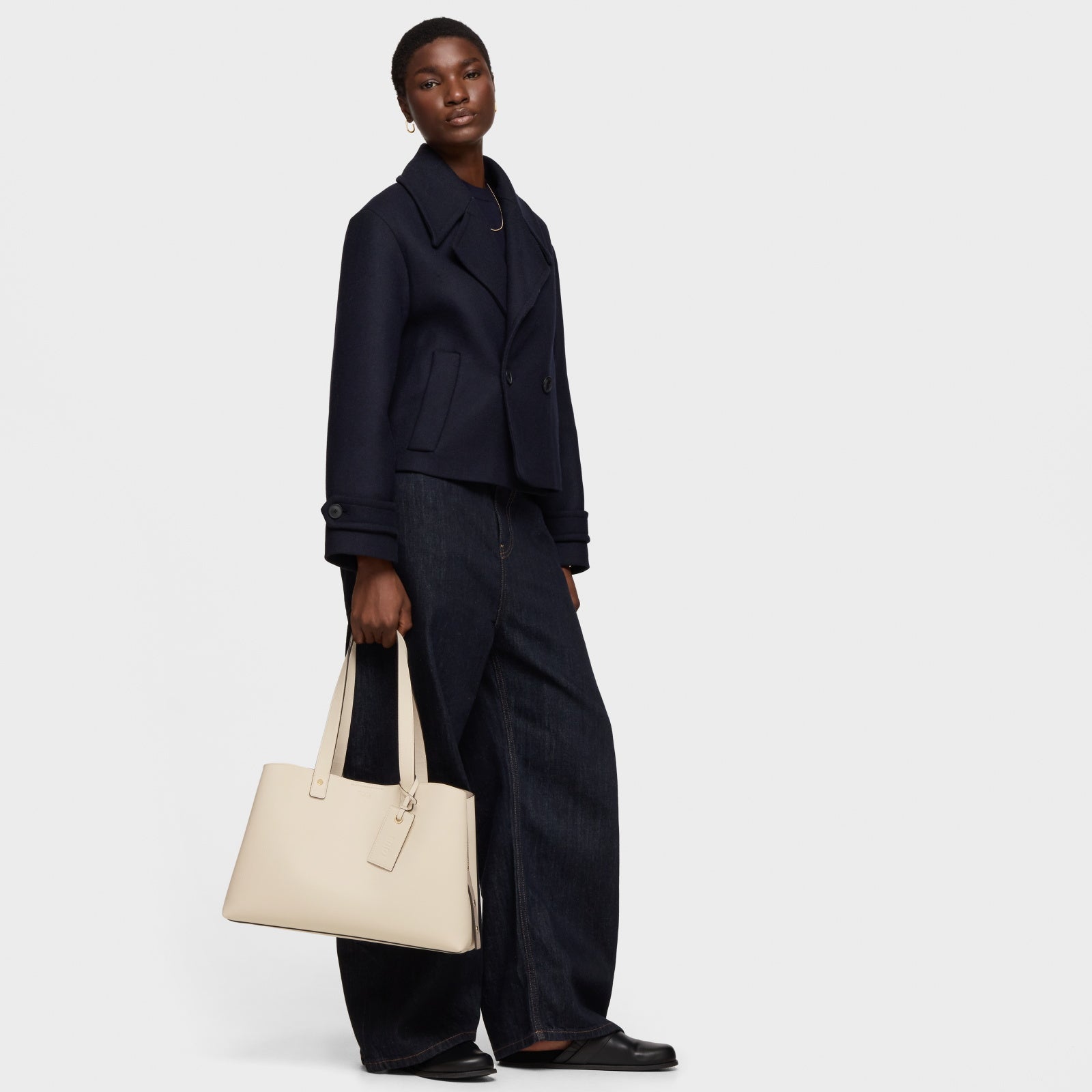 טואוס תיק כתף גדול The Citybow בז'