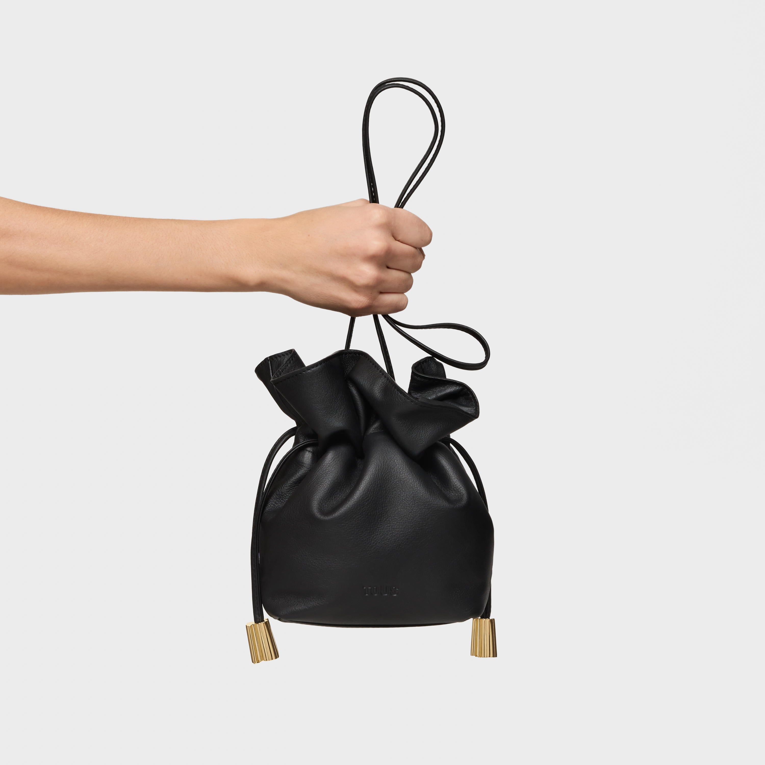 טואוס תיק צד קטן Heritage מעור בצבע שחור