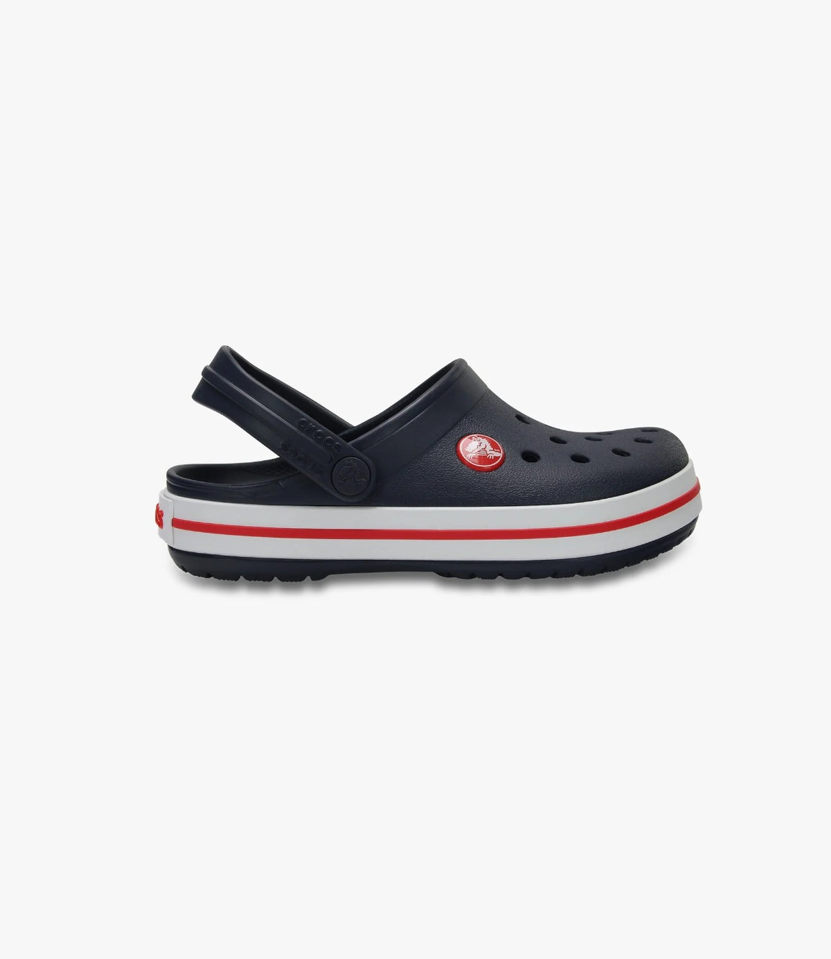 כפכף Crocband ילדים במבט צד המציג את הרצועה המתכווננת - CHOZEN