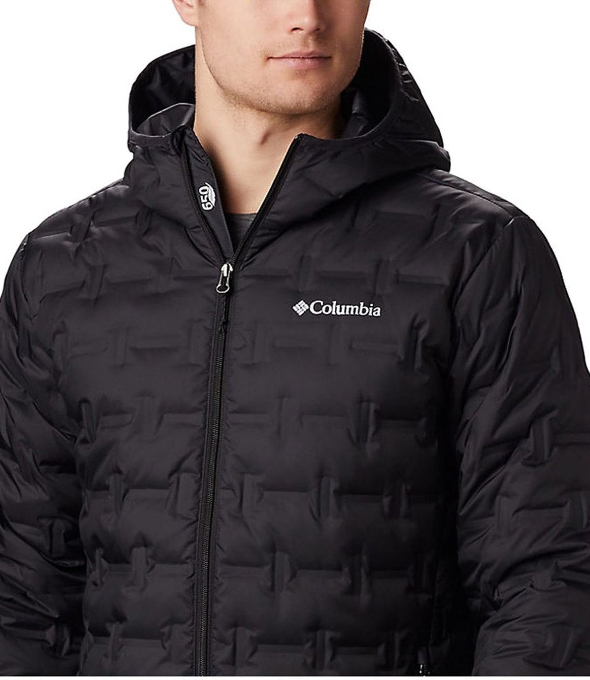 קולומביה מעיל DELTA RIDGE II DOWN HOODED לגברים - שחור