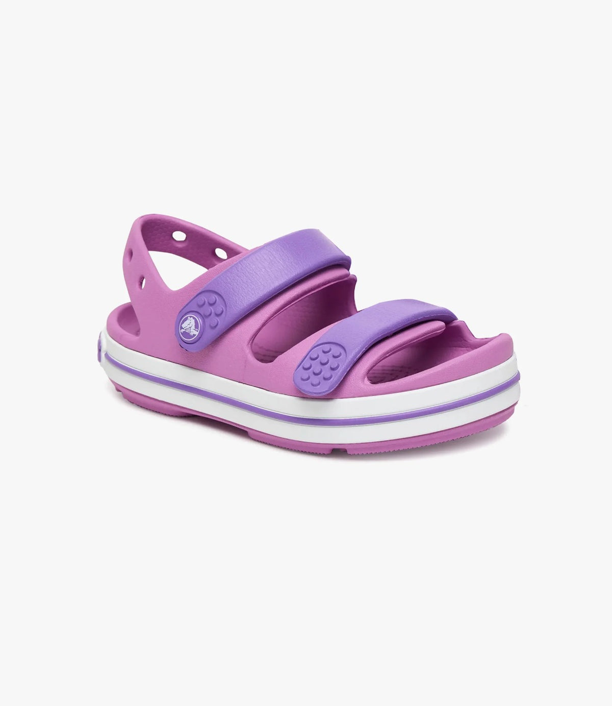 סנדל CROCBAND CRUISER ורוד וסגול בזווית קדמית-צידית - CHOZEN