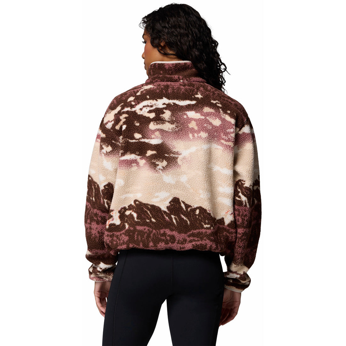 קולומביה מעיל פליס Helvetia II Print Cropped Half Snap לנשים