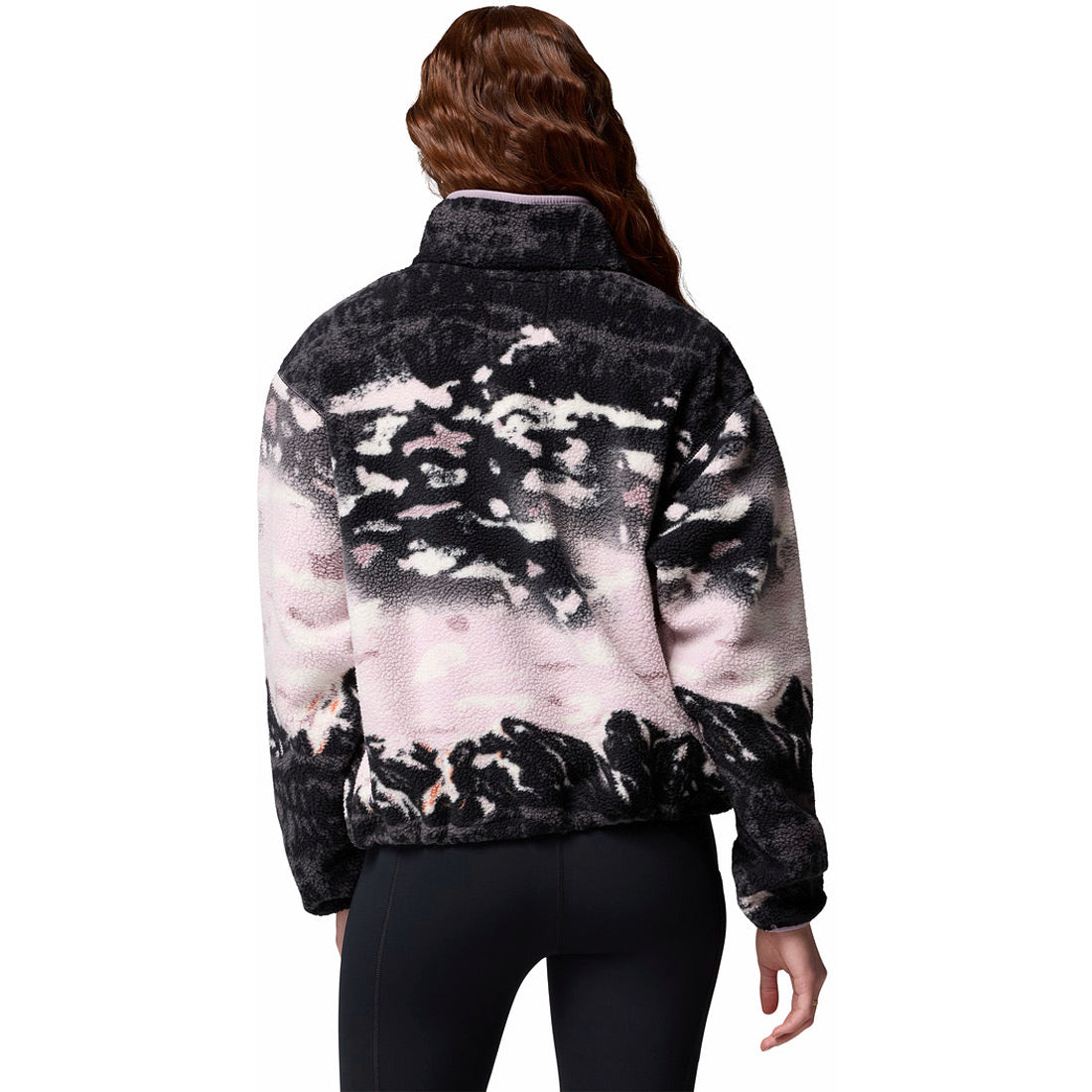 קולומביה מעיל פליס Helvetia II Print Cropped Half Snap לנשים