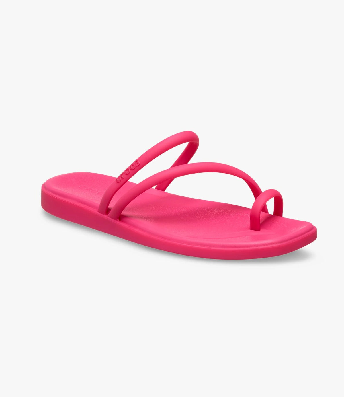 סנדל קרוקס Miami Toe Loop בצבע ורוד דרקון בזווית צד קדמית - CHOZEN