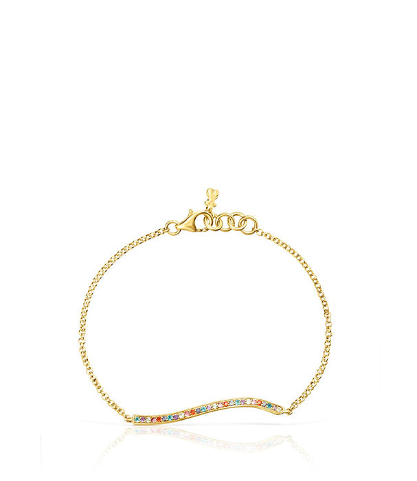 טואוס צמיד בשיבוץ אבני חן צבעוניות Vibrant Colors מוורמייל צהוב