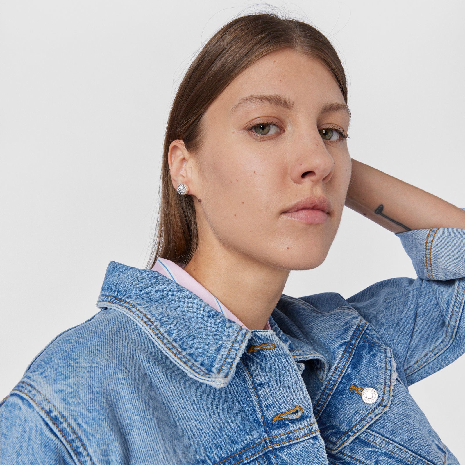 טואוס עגילים צמודים Beach מכסף