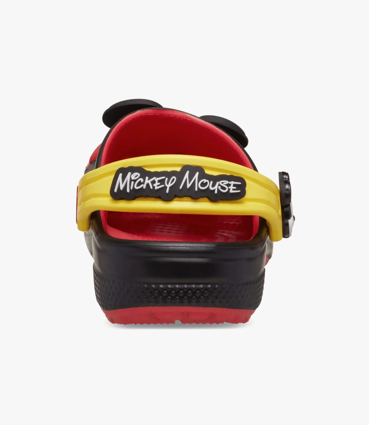 כפכף קרוקס מיקי מאוס מהחלק האחורי עם כיתוב Mickey Mouse על הרצועה - CHOZEN