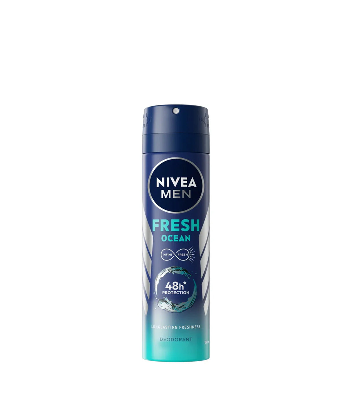 דאודורנט ספריי ניביאה לגברים Nivea Men Fresh Ocean על רקע לבן
