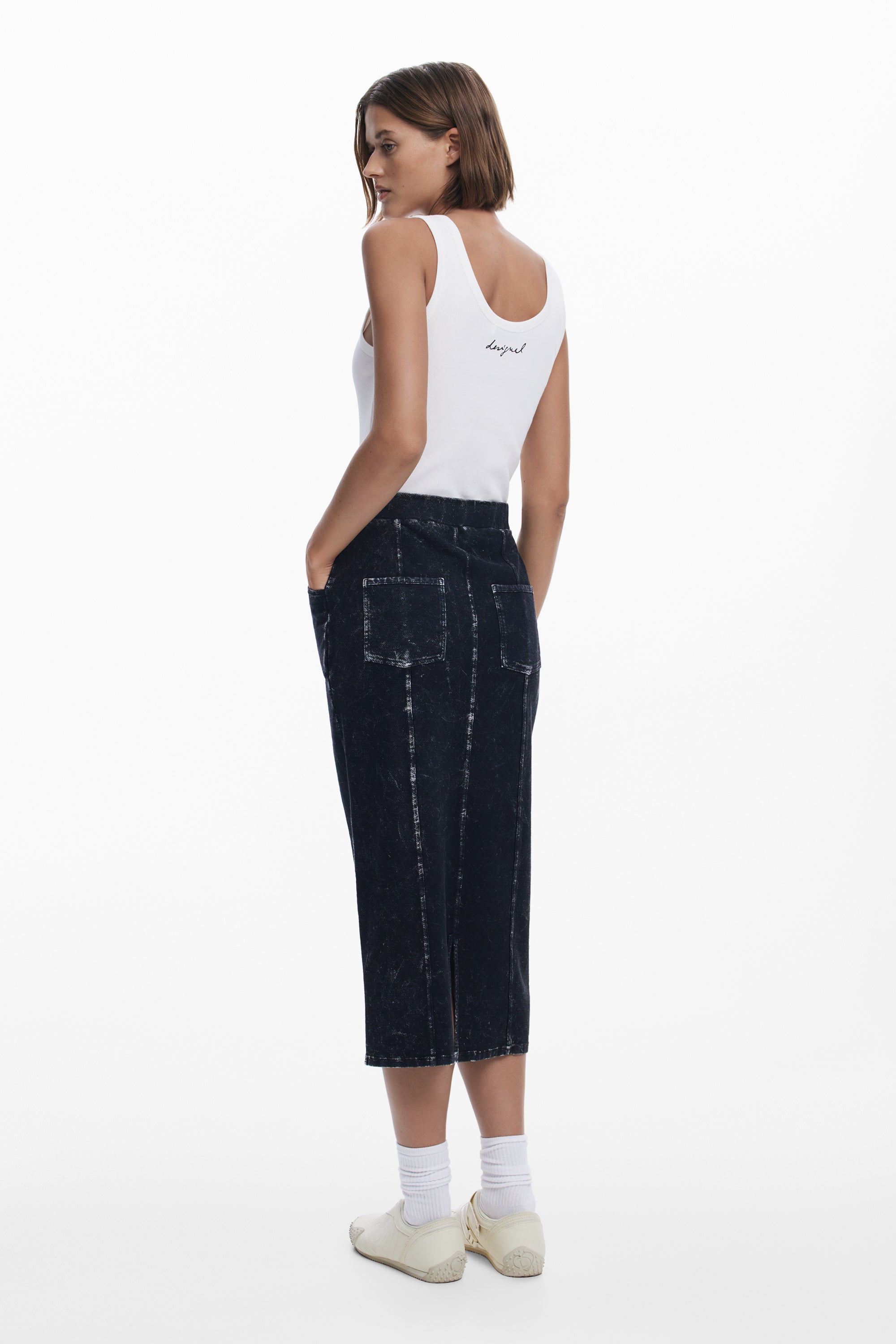 דזיגואל שמלת מידי משולבת לנשים - CHOZEN