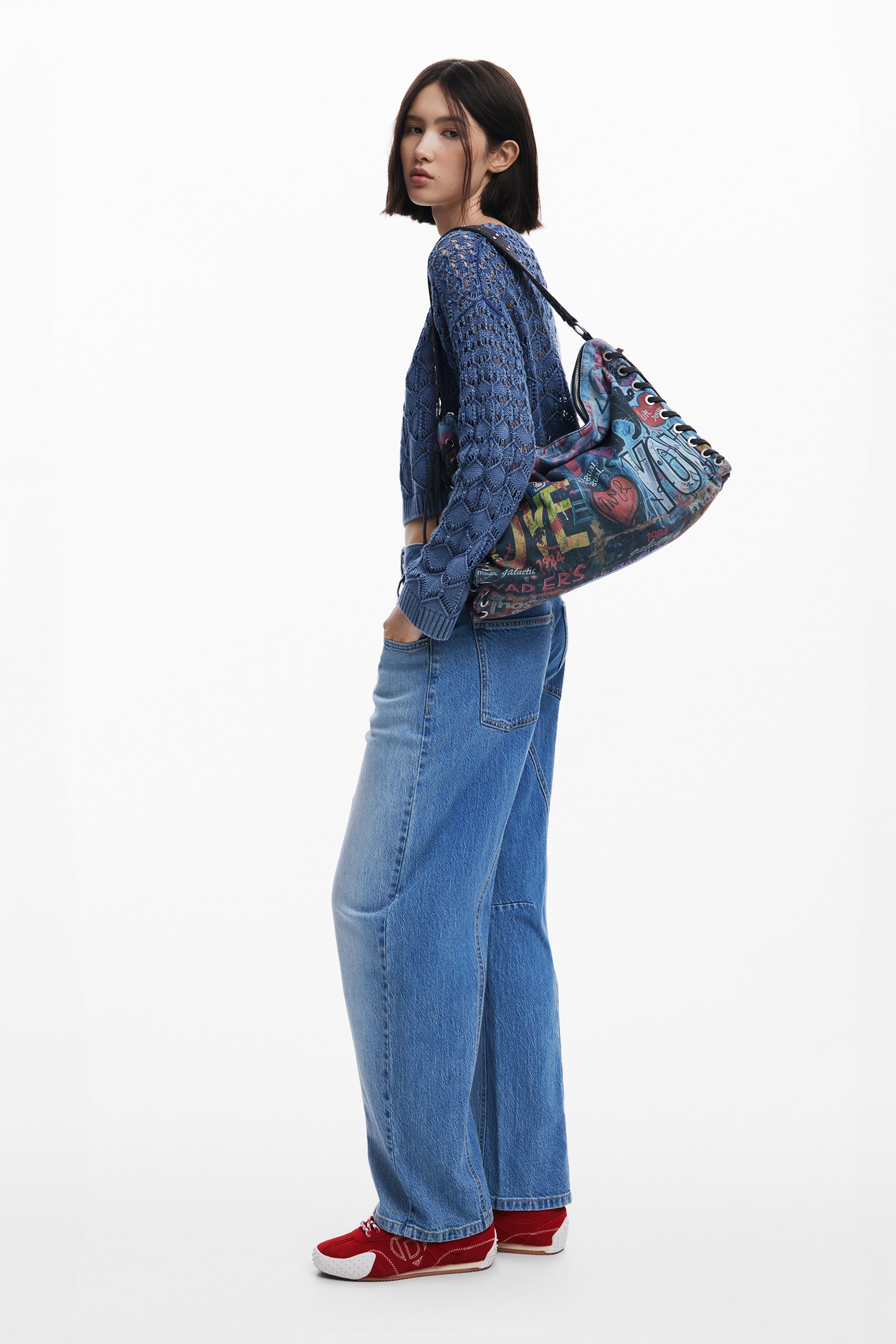 דזיגואל תיק כתף גדול לנשים