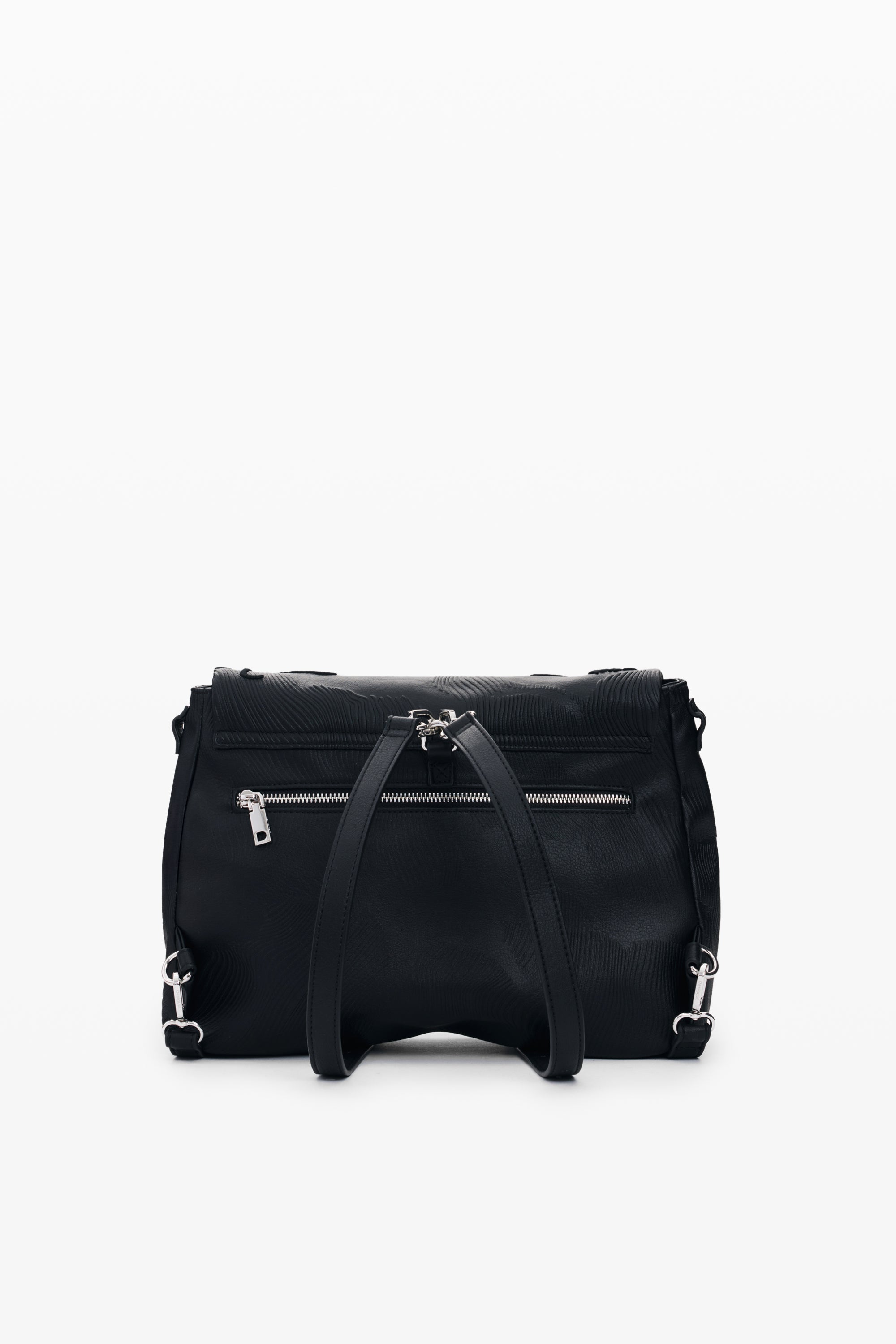 תיק יד גדול לנשים בצבע שחור עם רוכסן קדמי, עיצוב מודרני, מתאים ליום יומי