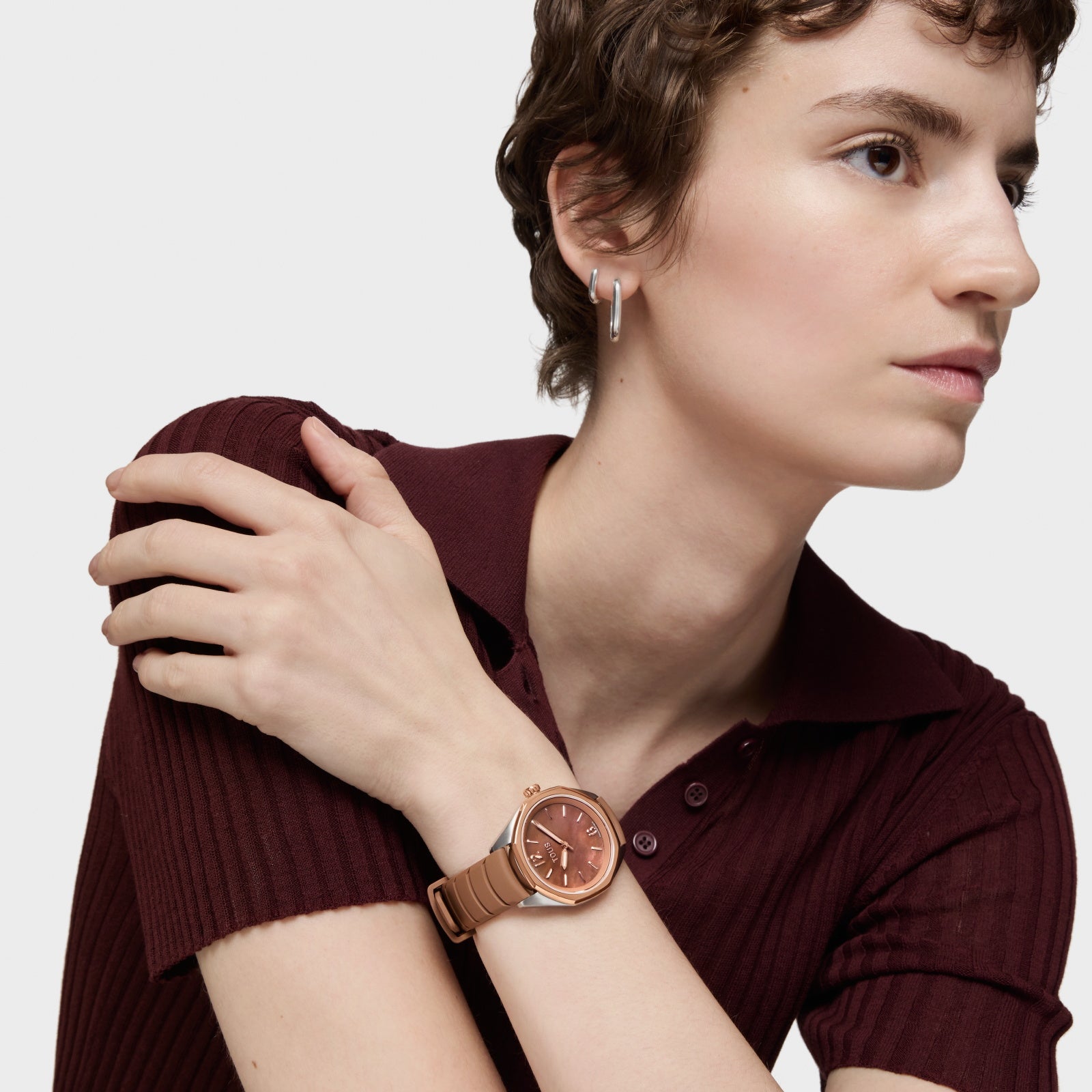 טואוס שעון אנלוגי Now Lady בצבע חום