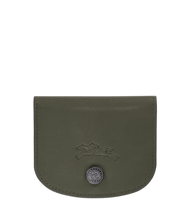 לונגשאמפ ארנק כרטיסים מעור Le Pliage Xtra ירוק