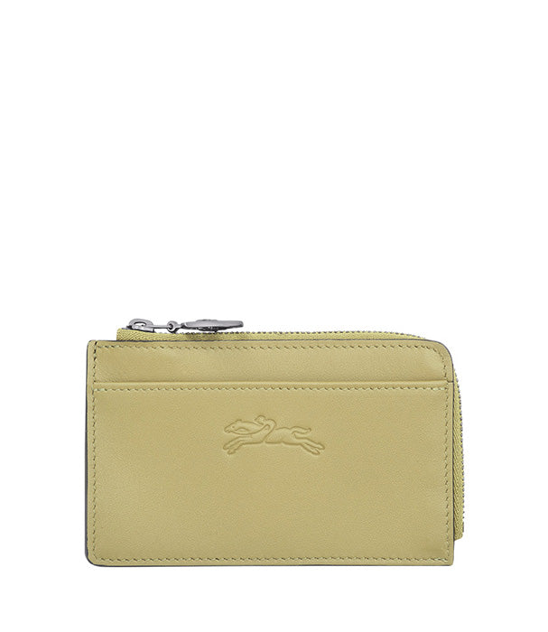 לונגשאמפ ארנק כרטיסים מעור Le Pliage Xtra פיסטוק