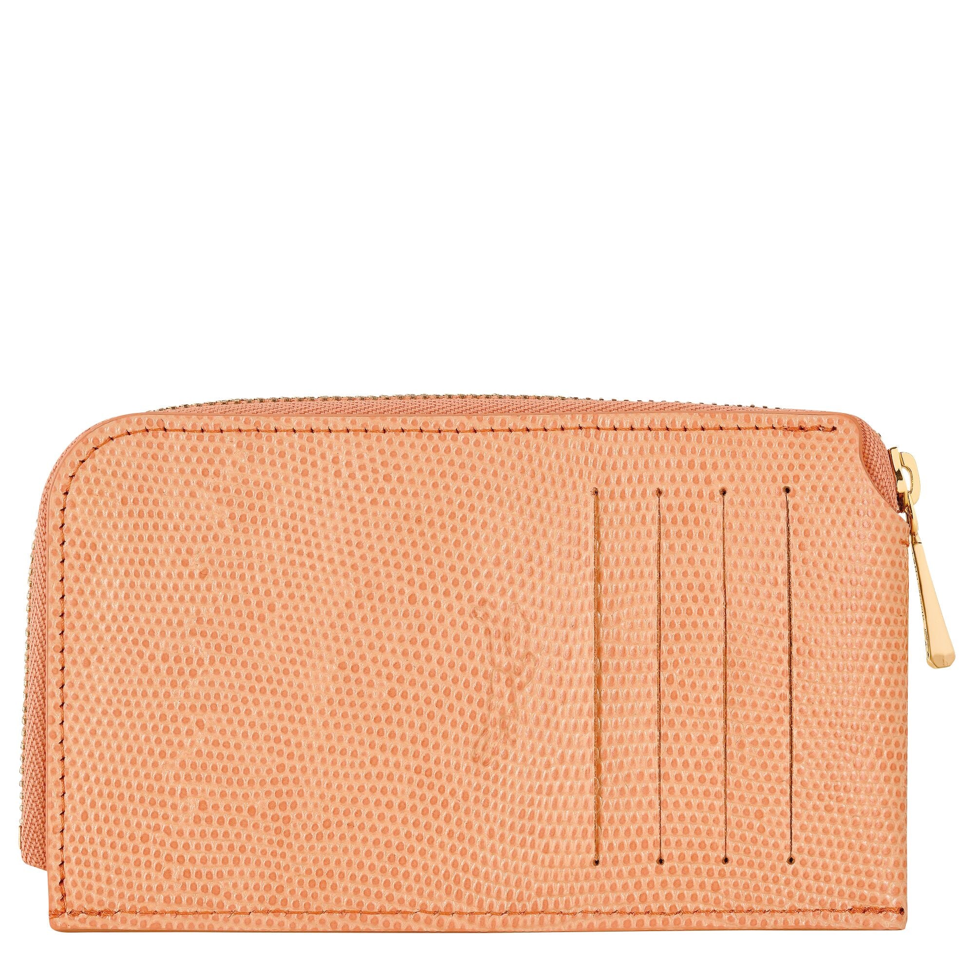 לונגשאמפ ארנק כרטיסים מעור כתום