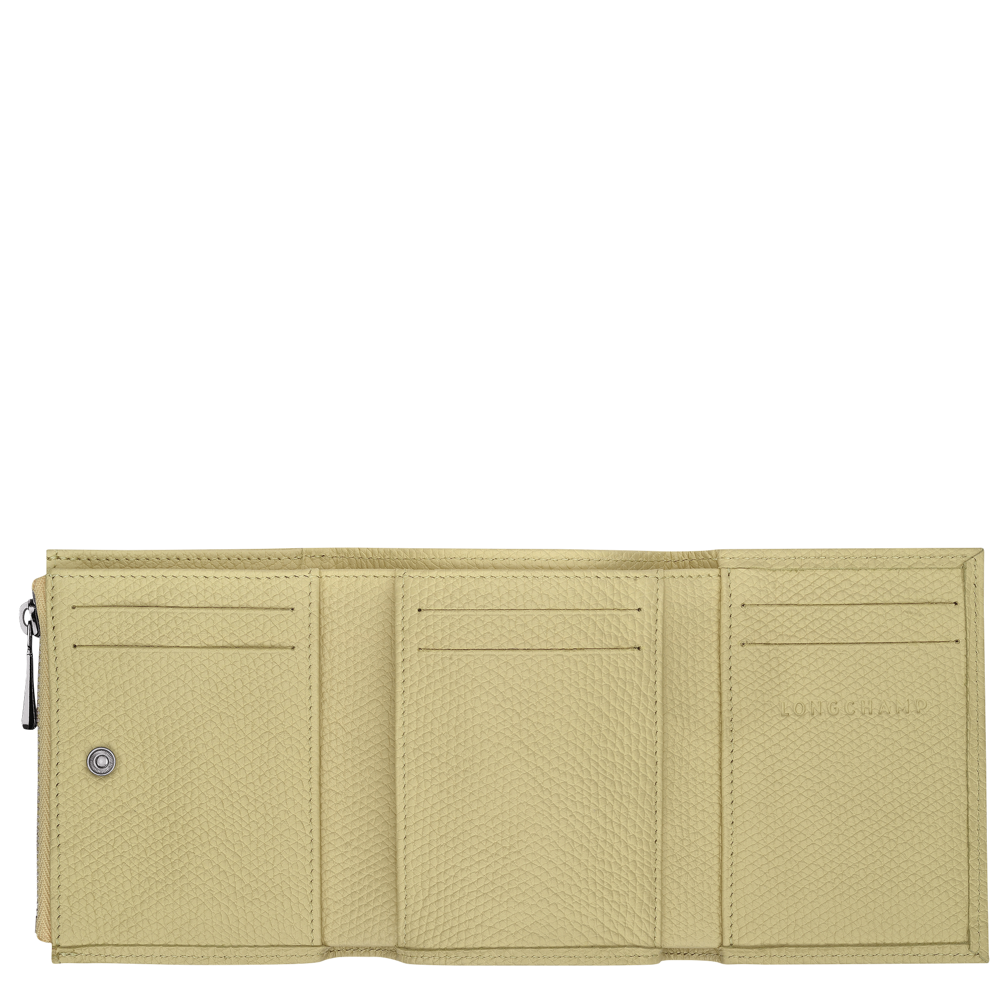 לונגשאמפ ארנק קטן מעור Le Roseau פיסטוק