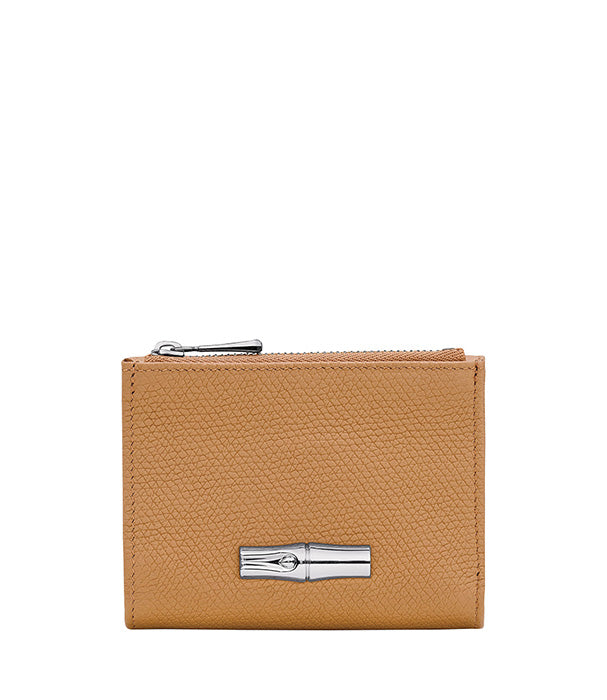 לונגשאמפ ארנק קטן מעור Le Roseau חום