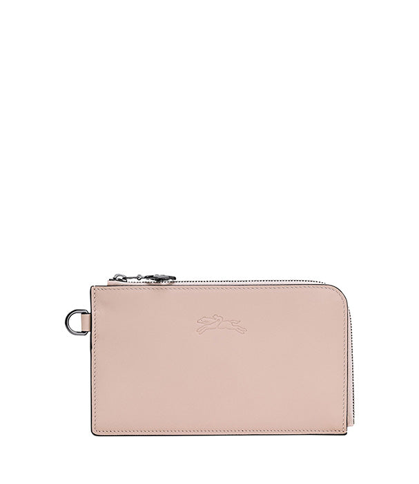 לונגשאמפ פאוץ' מעור Le Pliage Xtra ורוד בהיר