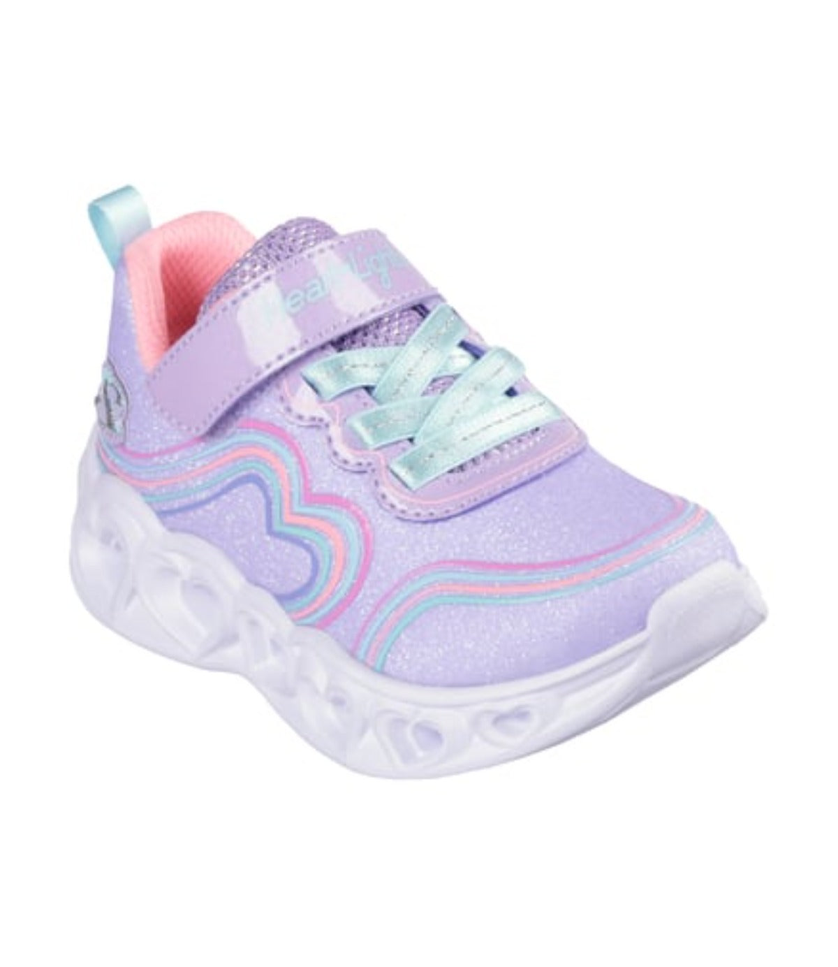 סקצ'רס סניקרס Heart Lights - Retro Hearts בשילוב אורות בסולייה לתינוקות