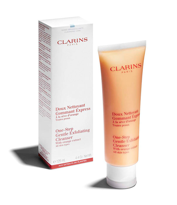 קלרינס ניקוי בשלב אחד סבון מקציף וגרגירים עדינים עם תמצית תפוז - CHOZEN