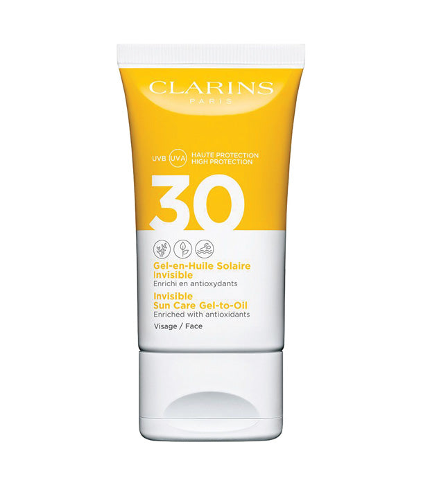 קלרינס ג'ל-שמן שקוף לפנים להגנה מפני השמש SPF30