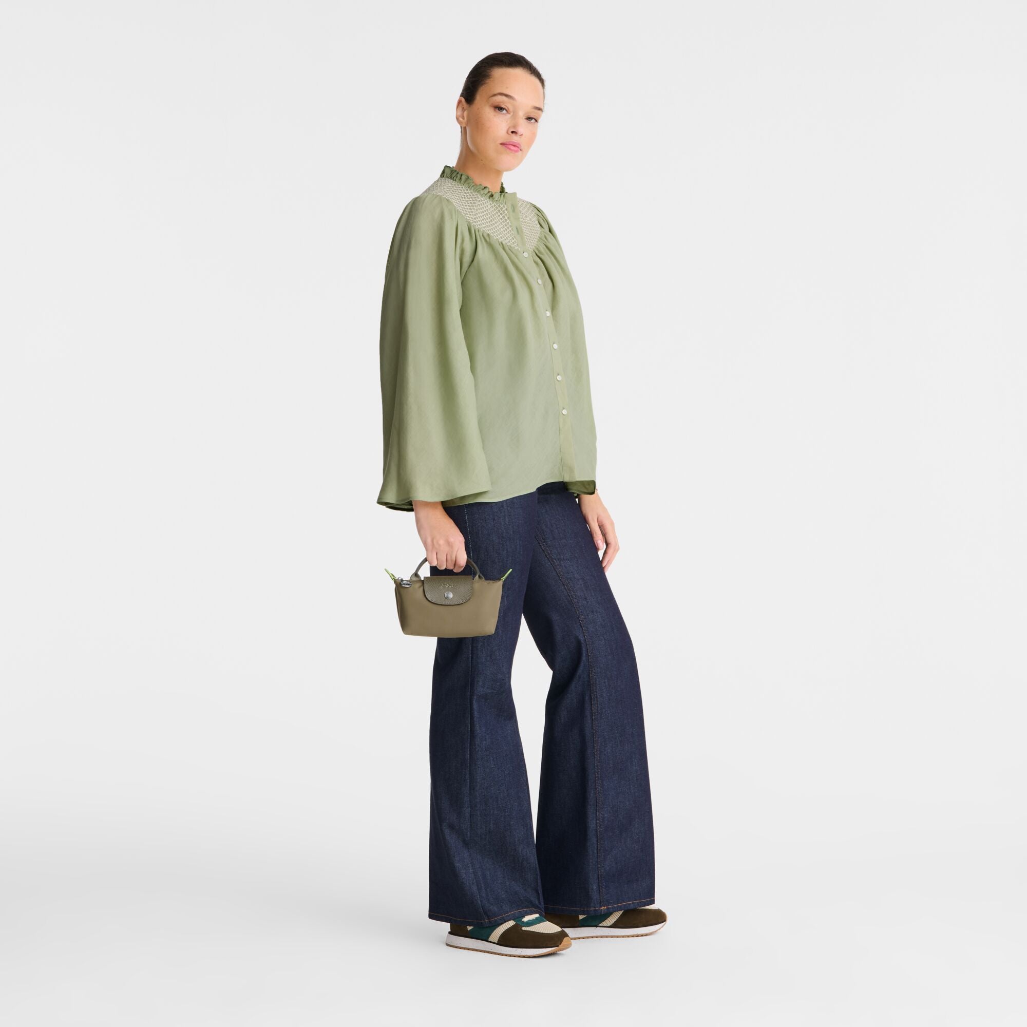 לונגשאמפ פאוץ' Le Pliage Green ירוק