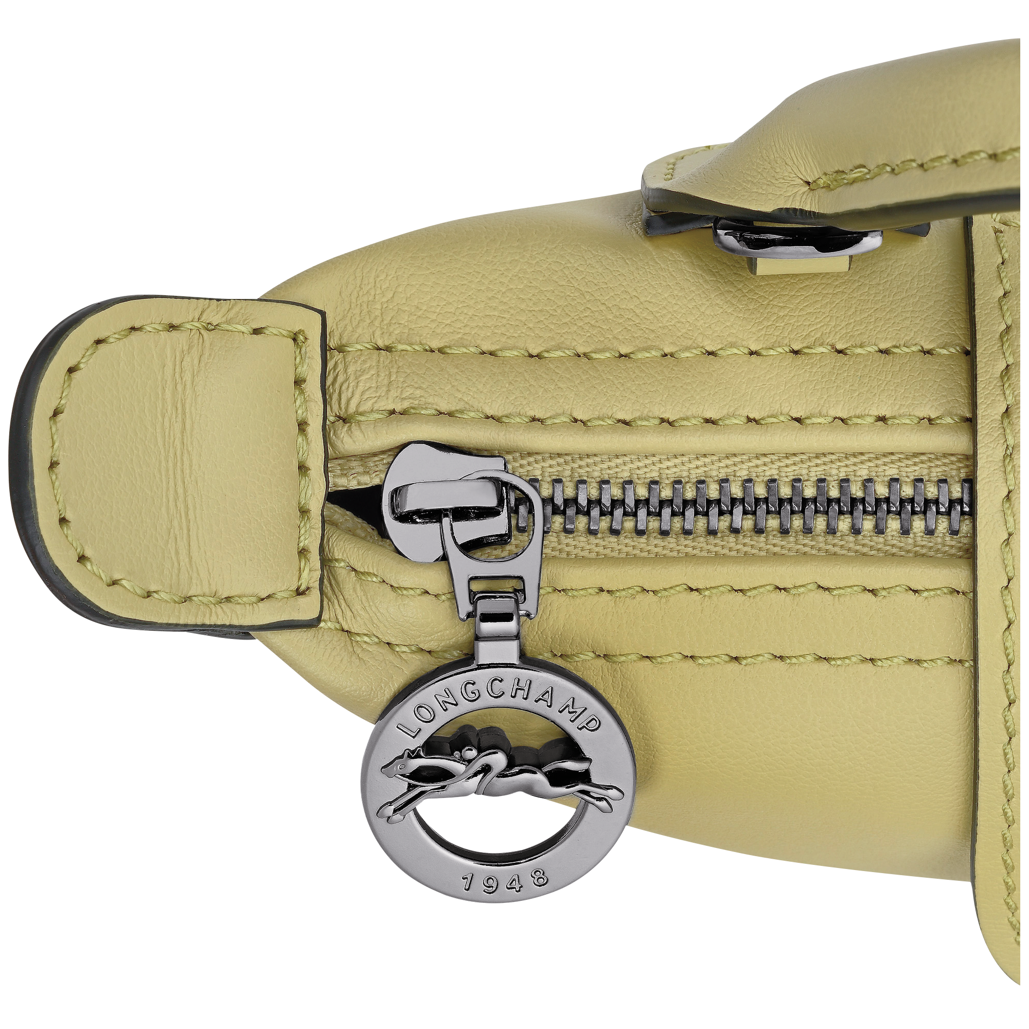 לונגשאמפ פאוץ' מעור Le Pliage Xtra פיסטוק