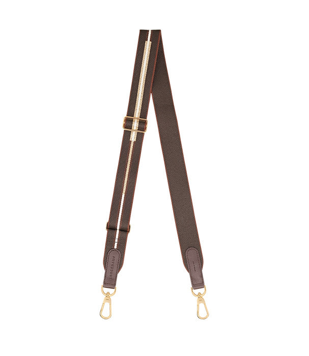 לונגשאמפ רצועת כתף חום כהה