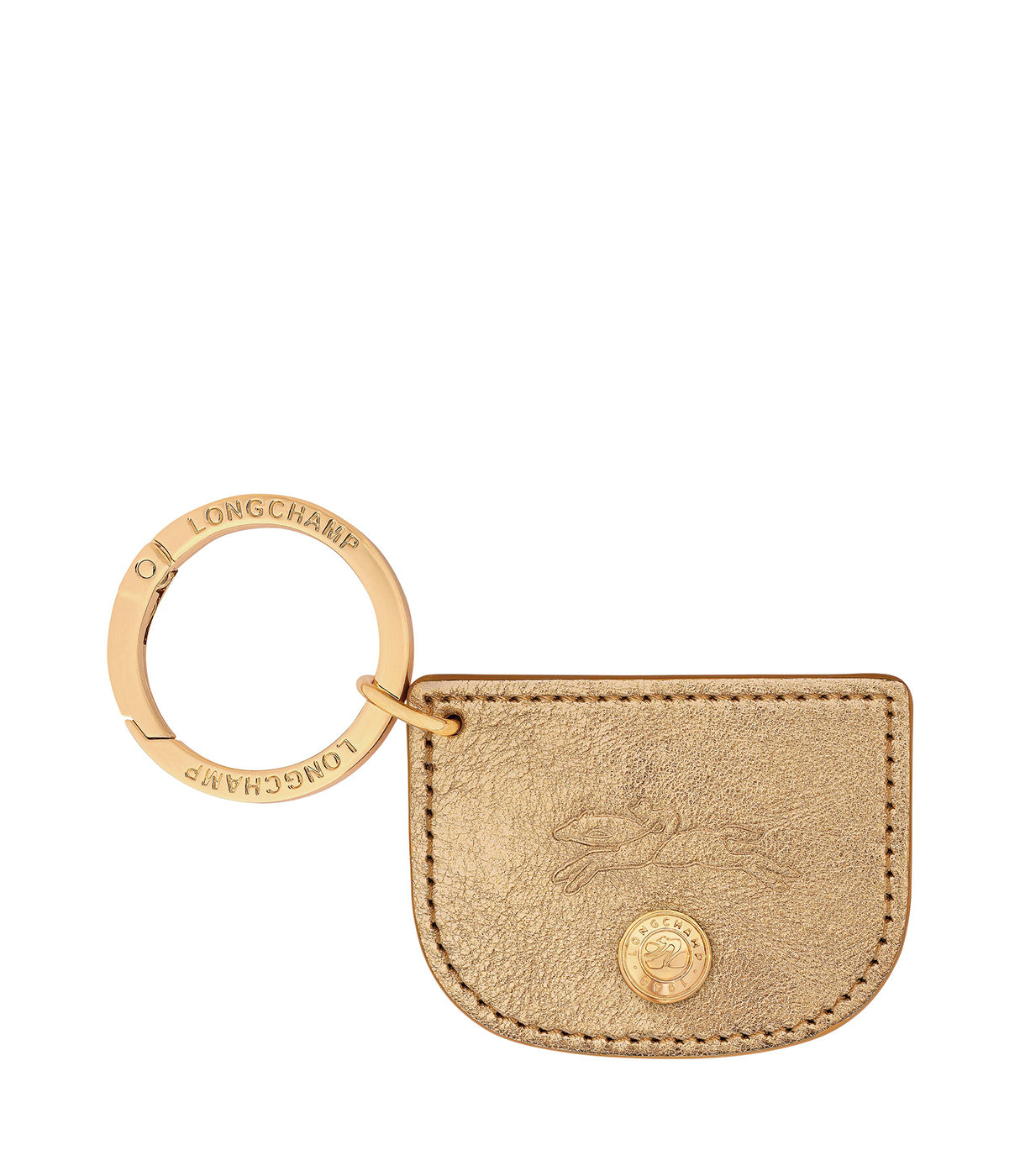 לונגשאמפ מחזיק מפתחות מעור Épure זהב