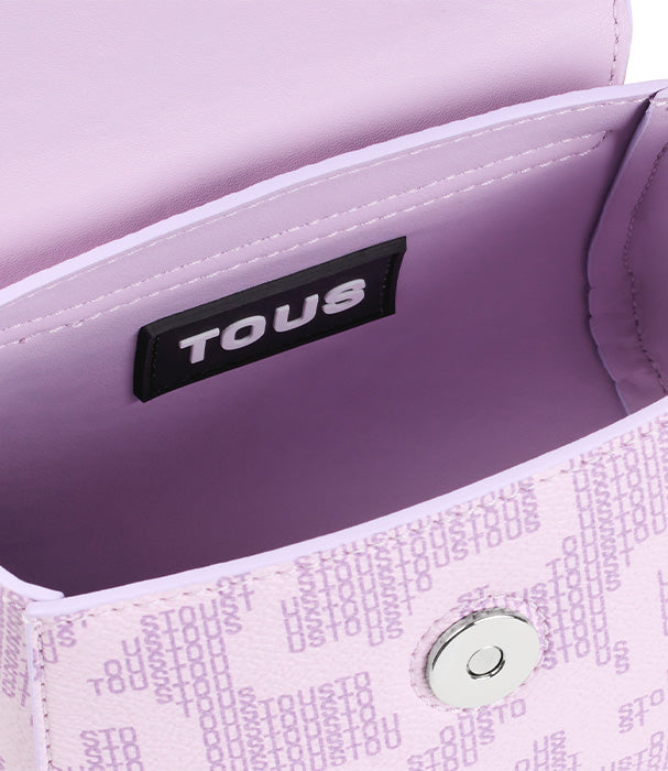 טואוס תיק מיני עשוי קנבס בצבע סגול