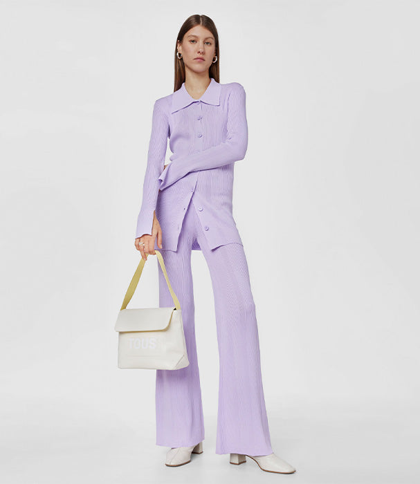 טואוס תיק כתף קטן Maya בז' וצהוב