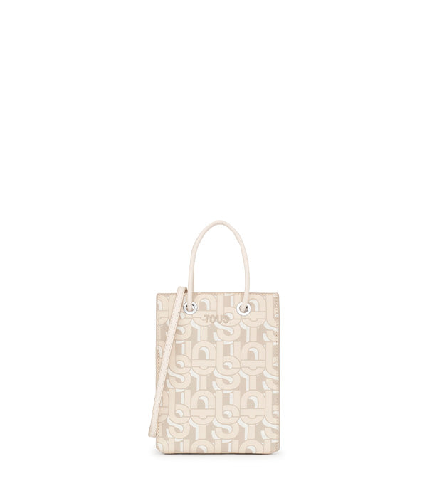 טואוס תיק יד מיני בצבע בז' מקולקציית MANIFESTO  לנשים