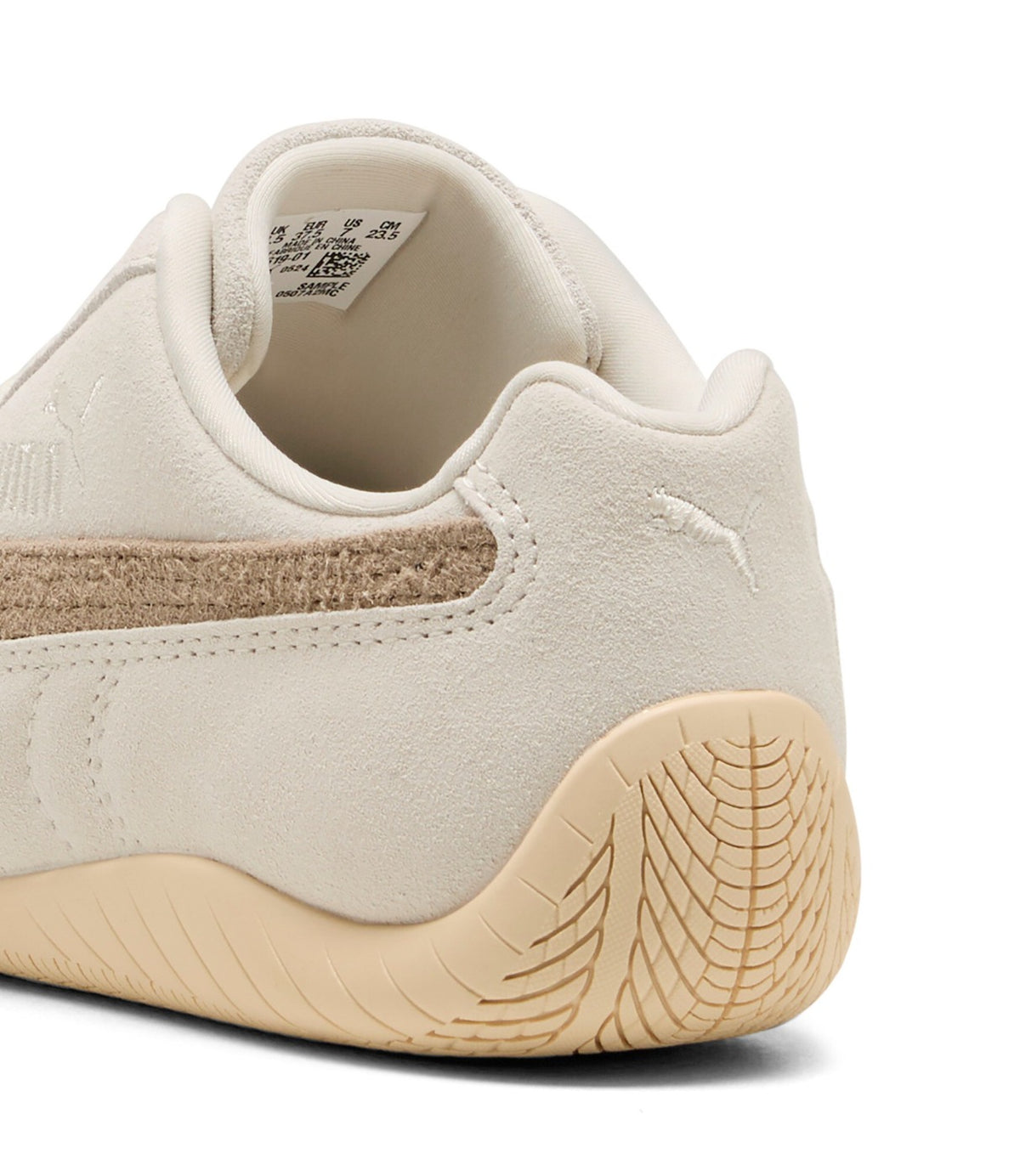 PUMA סניקרס בצבע warm white עם ice coffee, מבט מאחור - CHOZEN