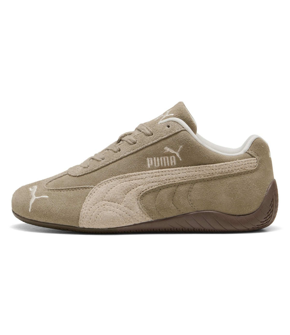 PUMA סניקרס בצבע ice coffee עם alpine snow, מבט מהצד החיצוני - CHOZEN