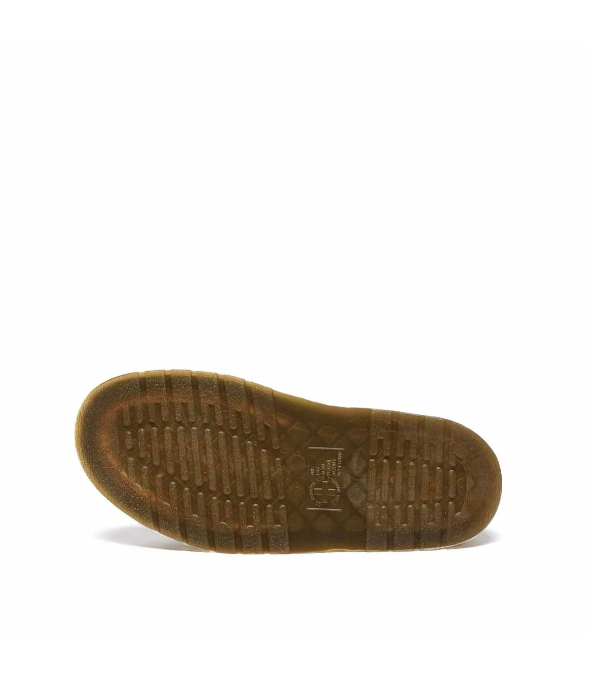 תקריב סוליית DR. MARTENS Gryphon מלמטה, דפוס גריפ חום אופייני, מבית CHOZEN