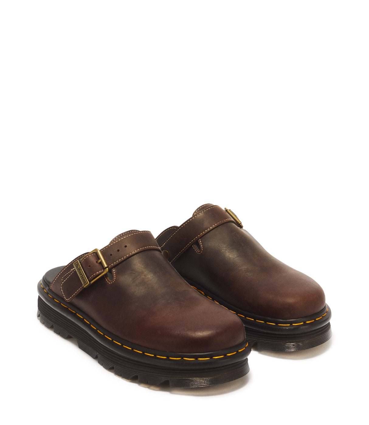ד"ר מרטנס כפכפי סליידס מעור ZEBZAG MULE יוניסקס