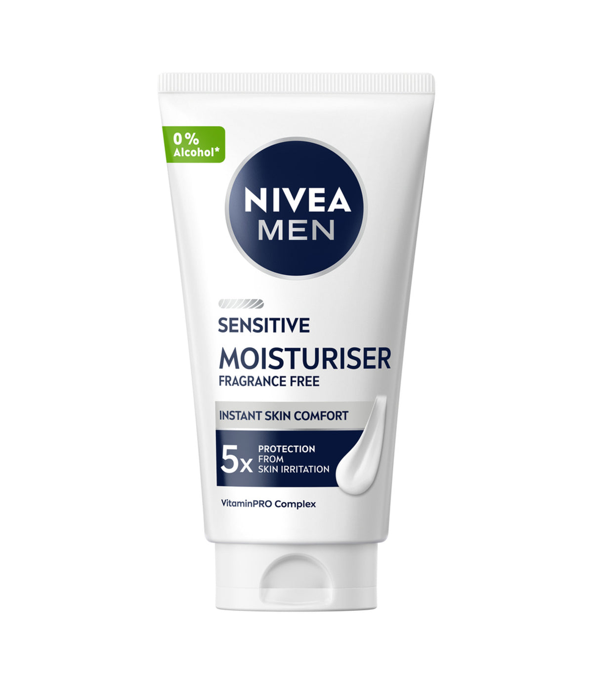 קרם פנים NIVEA MEN Sensitive לגברים לעור רגיש, מוצג על רקע קופסה, בחנות CHOZEN