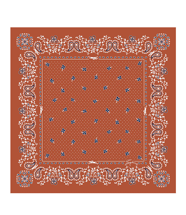 לונגשאמפ צעיף משי French Bandana כתום