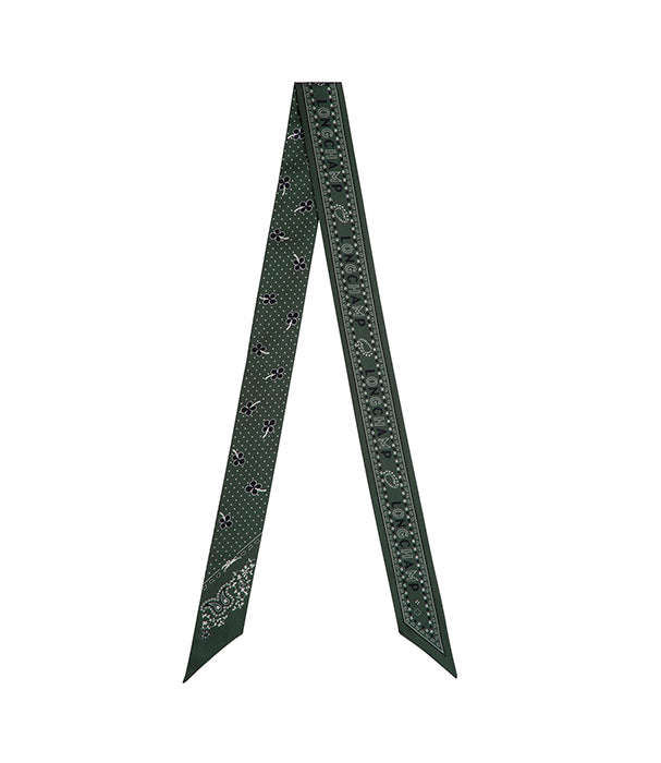 לונגשאמפ סרט משי French Bandana ירוק כהה