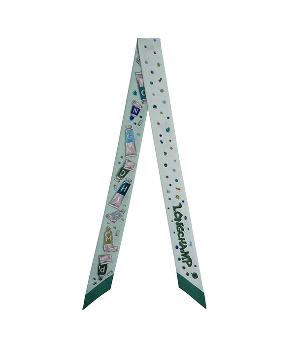 לונגשאמפ סרט משי Collier de fleurs ירוק
