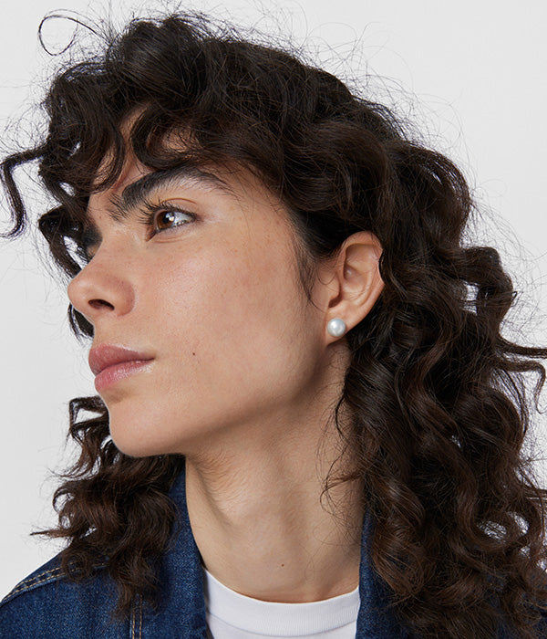 טואוס עגילי פנינה Pearls מזהב