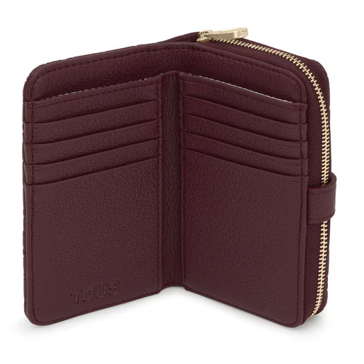 טואוס ארנק Bridge Puffy Bear בצבע בורדו