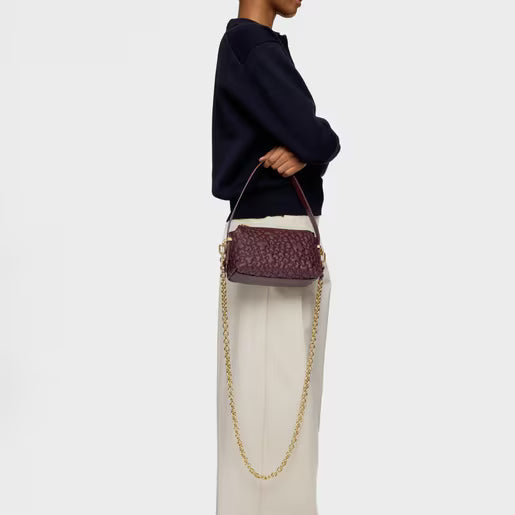 טואוס תיק כתף Puffy Bear בצבע בורדו