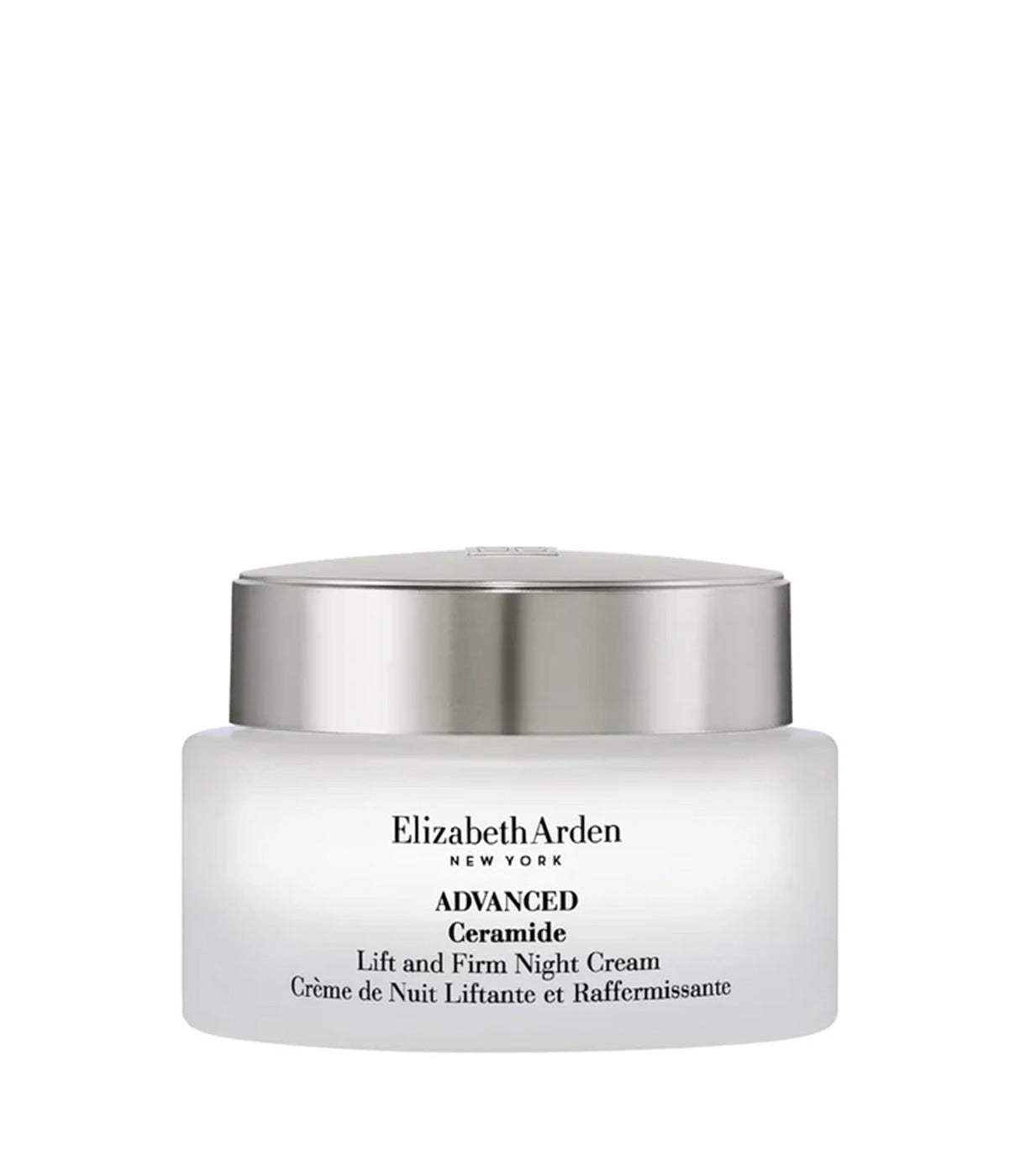קרם לילה מתחדש לפנים Elizabeth Arden Advanced Ceramide בצנצנת עם מכסה כסוף