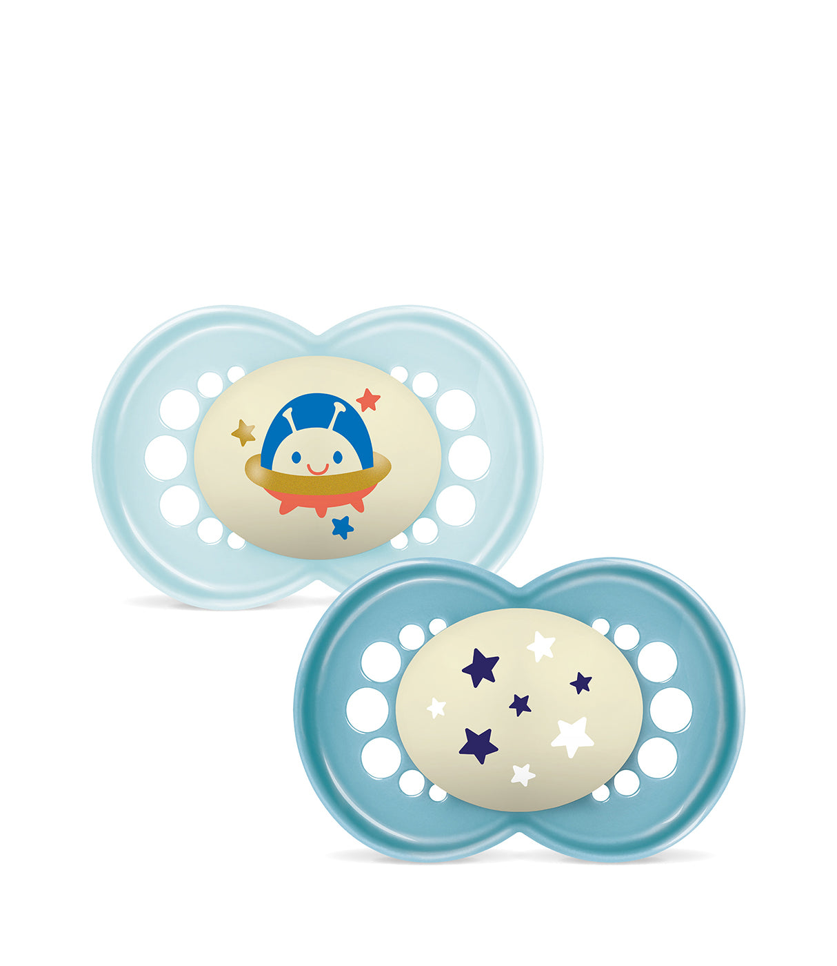 מאמ זוג מוצצים 6+ לטקס זוהר בחושך MAM ORIGINAL